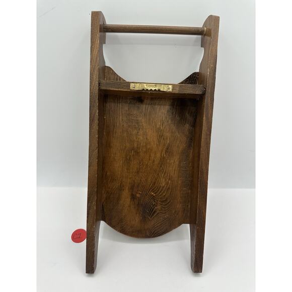 Vtg Hand Made Wooden Musical Sled Christmas Decor Artist Signed USA Cottage Core - Picture 7 of 8